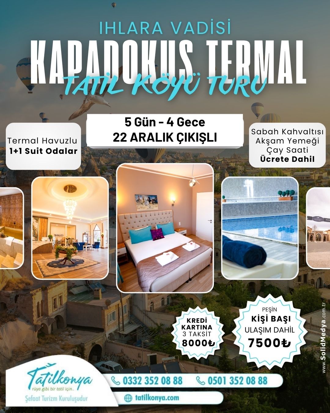  KAPADOKUS TERMAL TATİL KÖYÜ TURU