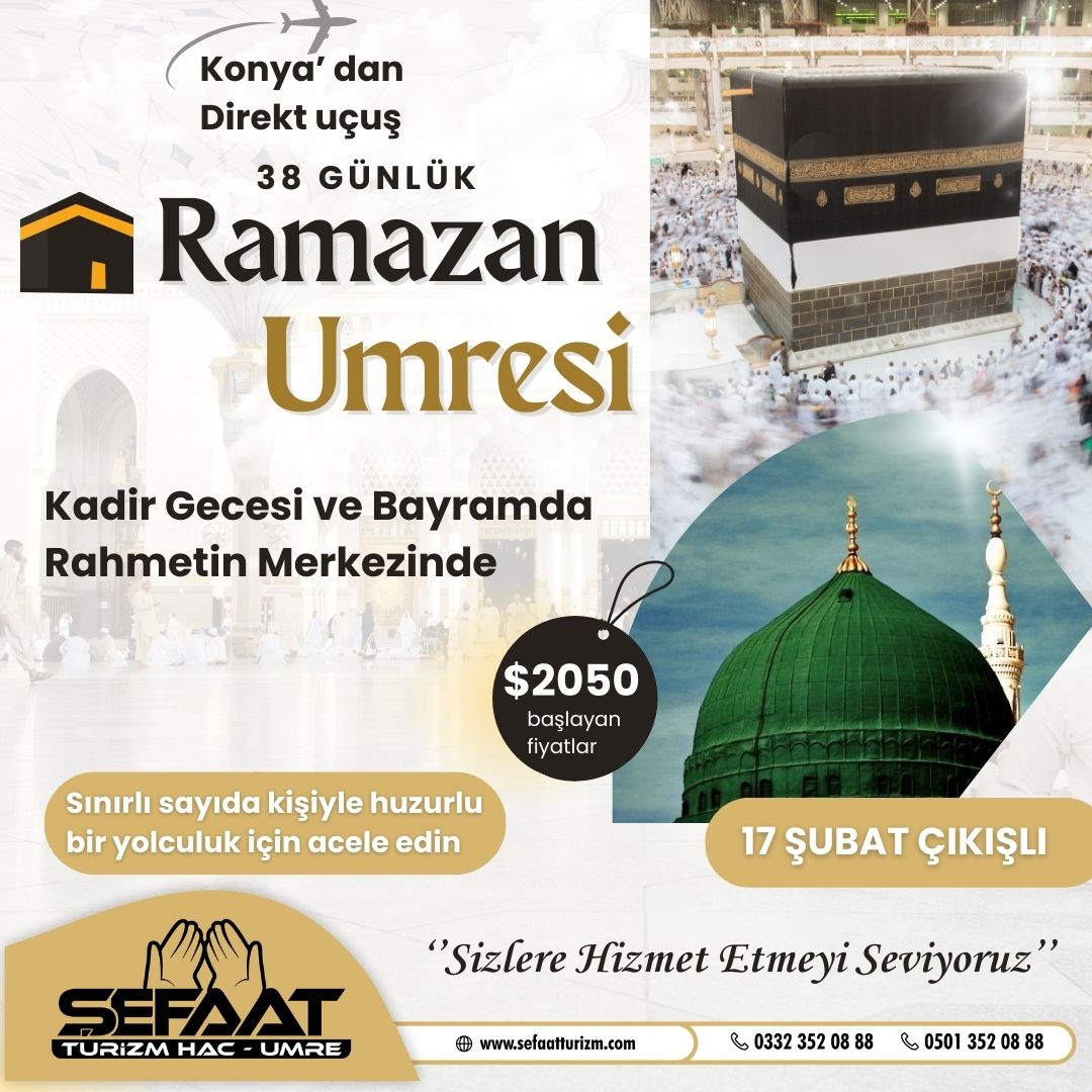 38 Günlük Tam Ramazan Umresi
